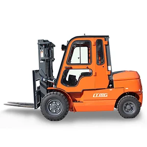 LTMG forklift machine 3ton 5 ton 6ton counterbalance truck with enclosed cabin , AC and free heater Chinese forklift 5 ton