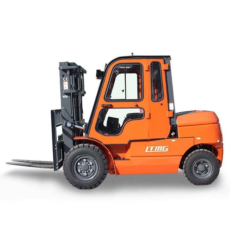 LTMG forklift machine 3ton 5 ton 6ton counterbalance truck with enclosed cabin , AC and free heater Chinese forklift 5 ton