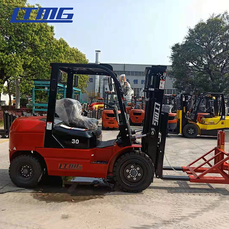 LTMG fork truck 3ton 4ton 5ton diesel forklift truck with drum clamp attachment for sale