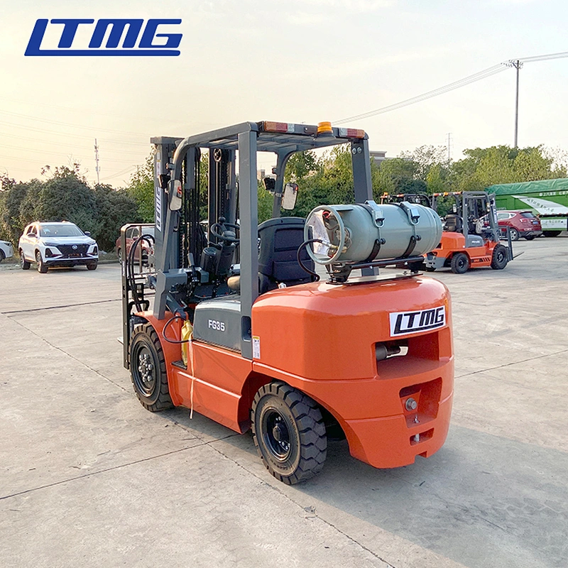 LTMG solid tyre customized color 3t 3.5ton gas lpg forklift with container mast