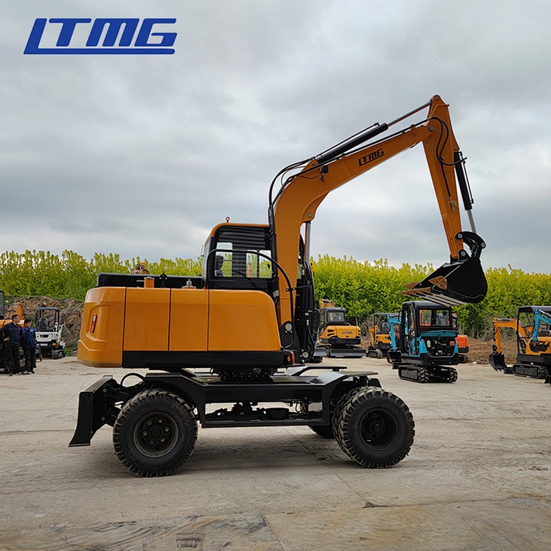 LTMG LWE75 7.5t 8t New Boom Best CE Certified Agricultural Machinery Track China Manufacturer wheel Excavator