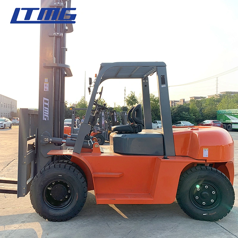 suspension seat fork positioner hydraulic 6 ton 7 tons diesel forklift truck with 6m lift height