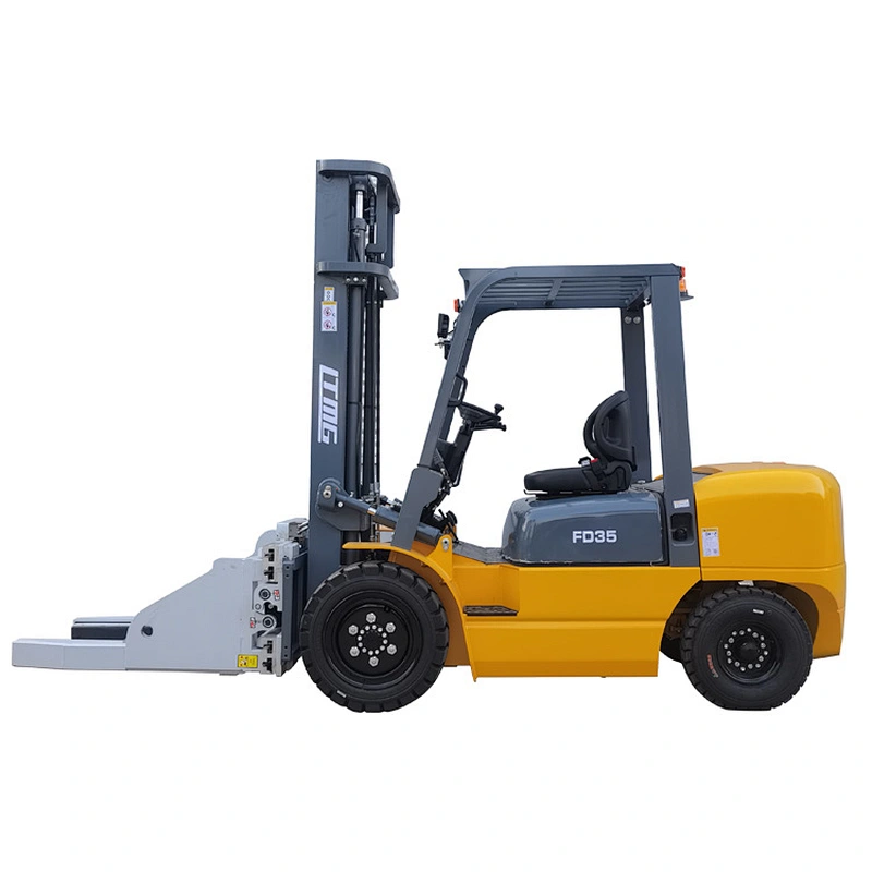 Chinese small attachment forklift 3.5 ton 3ton diesel forklift with block clamp