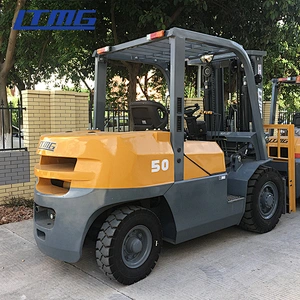 5 Tons Diesel Engine Power Lift Truck Forklift Truck Pneumatic Solid Tyre Optional