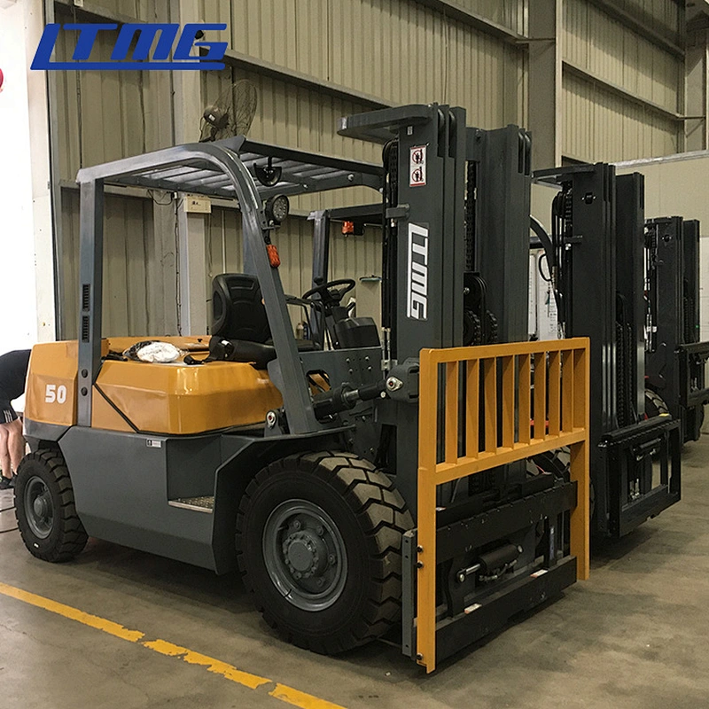 5 Tons Diesel Engine Power Lift Truck Forklift Truck Pneumatic Solid Tyre Optional