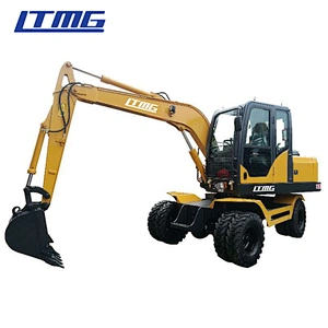 LTMG Construction machines 8t 8 ton 8 tonne Hydraulic Wheel Excavator For Sale