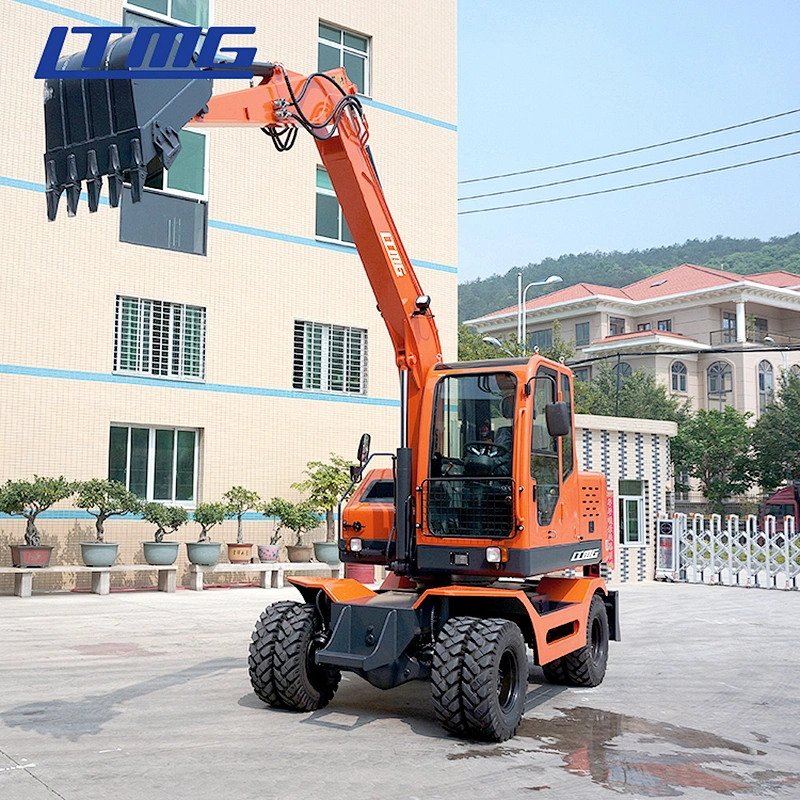 LTMG Construction machines 8t 8 ton 8 tonne Hydraulic Wheel Excavator For Sale