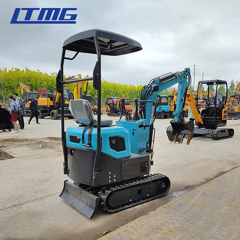 Mini digger LTMG 0.8 ton 1 ton steel chain excavator 800kg 1000kg Mini excavator