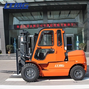 LTMG forklift machine 3ton 5 ton 6ton counterbalance truck with enclosed cabin , AC and free heater Chinese forklift 5 ton