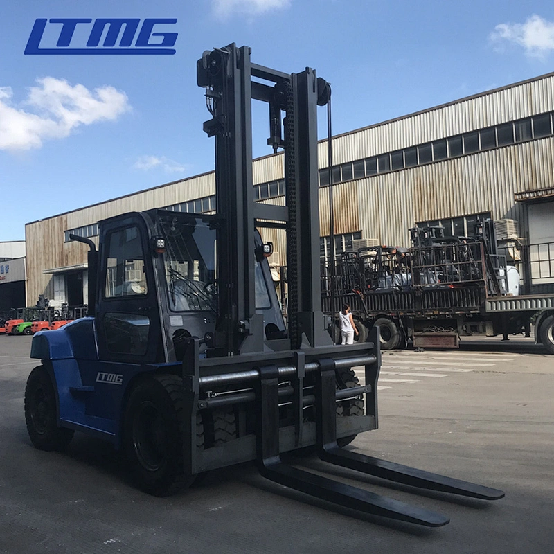LTMG New large forklifts 10000kg forklift truck 10 ton 12 tonb diesel forklift with cab
