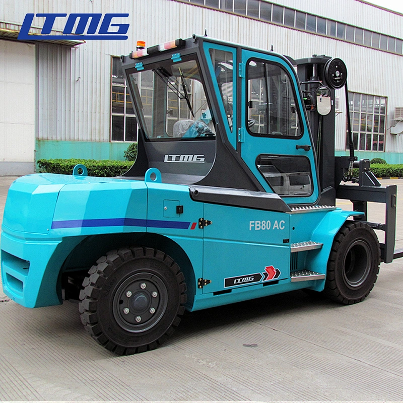 LTMG promotion 6 ton 7 ton 8 ton 10 ton 12 ton electric forklift battery forklifts with cab