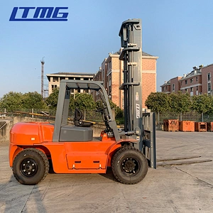 suspension seat fork positioner hydraulic 6 ton 7 tons diesel forklift truck with 6m lift height