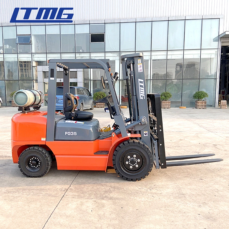 LTMG solid tyre customized color 3t 3.5ton gas lpg forklift with container mast