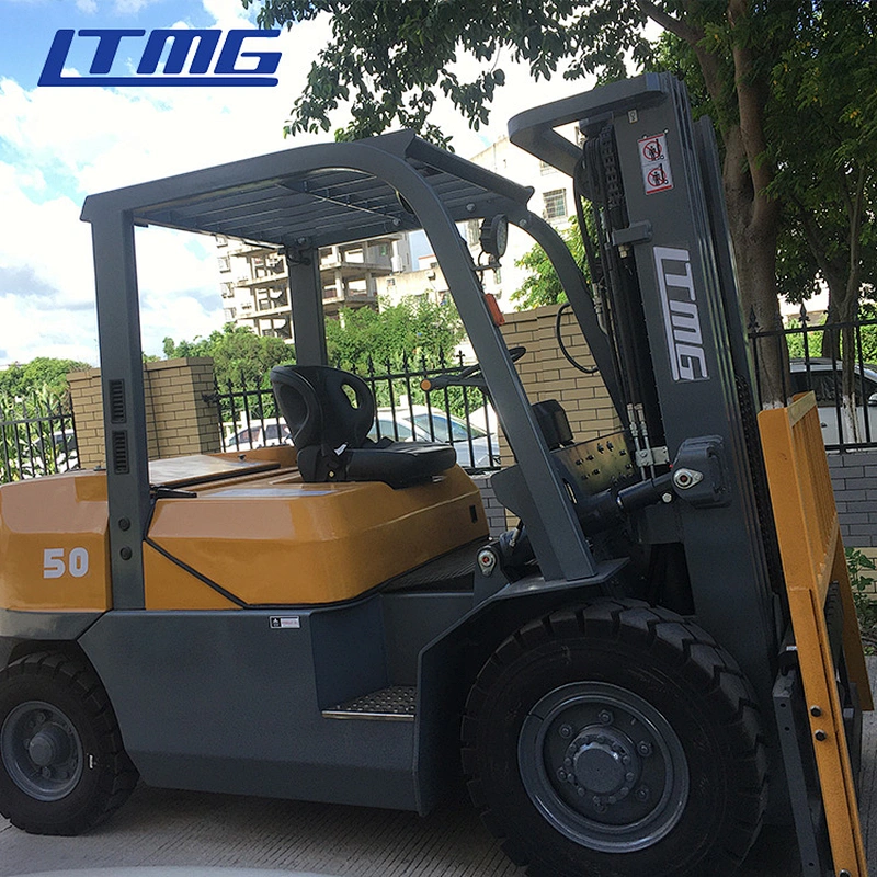 5 Tons Diesel Engine Power Lift Truck Forklift Truck Pneumatic Solid Tyre Optional