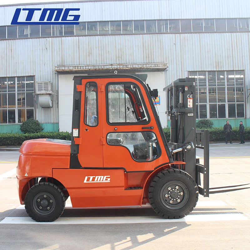 LTMG forklift machine 3ton 5 ton 6ton counterbalance truck with enclosed cabin , AC and free heater Chinese forklift 5 ton