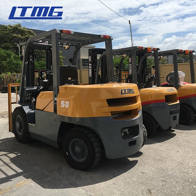 5 Tons Diesel Engine Power Lift Truck Forklift Truck Pneumatic Solid Tyre Optional