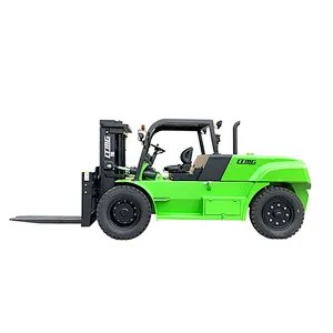 Chinese container forklift 10ton material handling hydraulic fork lift with 2 stage 2.3m lift height fork positioner