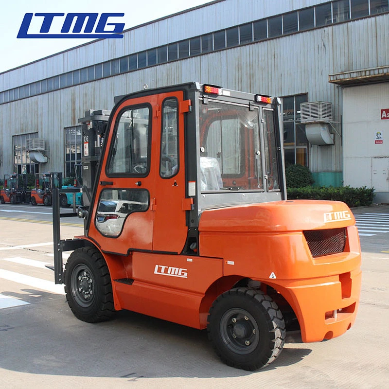 LTMG forklift machine 3ton 5 ton 6ton counterbalance truck with enclosed cabin , AC and free heater Chinese forklift 5 ton