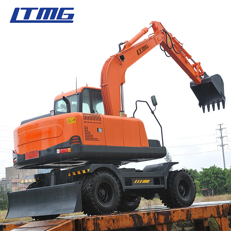 LTMG 6 ton 9 ton excavator with excavator accessories wheel excavator for sale