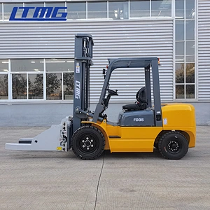 Chinese small attachment forklift 3.5 ton 3ton diesel forklift with block clamp