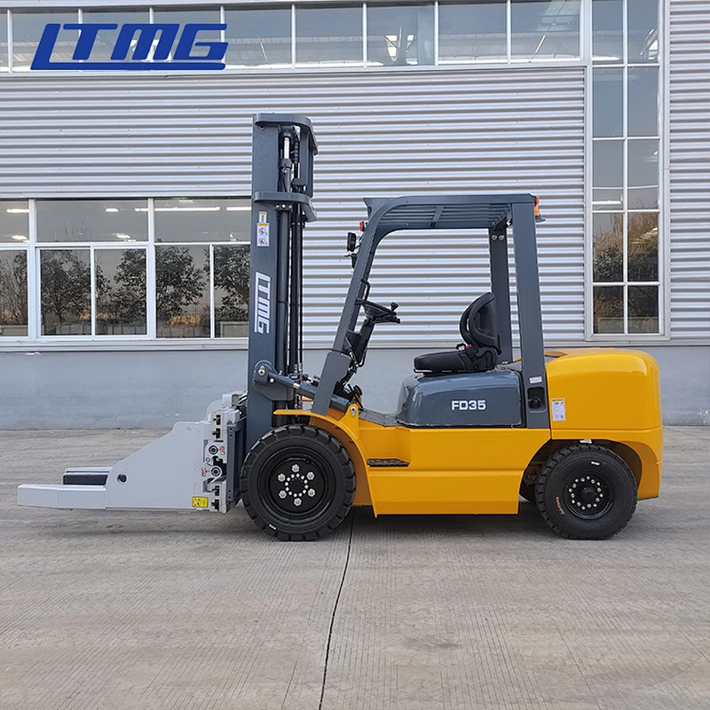Chinese small attachment forklift 3.5 ton 3ton diesel forklift with block clamp