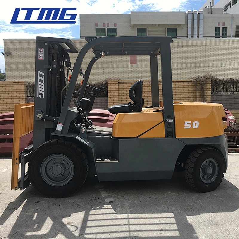 5 Tons Diesel Engine Power Lift Truck Forklift Truck Pneumatic Solid Tyre Optional