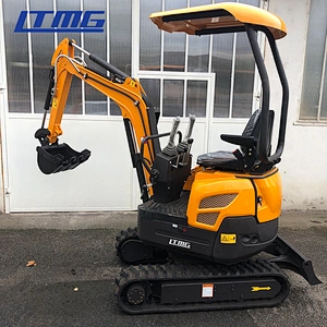 LTMG 1.6 ton mini excavator with 180 degrees swing arm and Extension track top digger truck