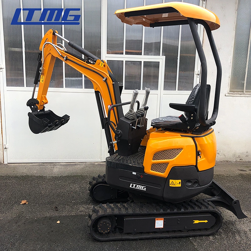 LTMG 1.6 ton mini excavator with 180 degrees swing arm and Extension track top digger truck