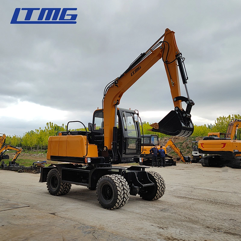7.5 ton 8 ton wheel Excavator Machine for Sale