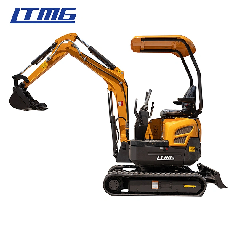 LTMG 1.6 ton mini excavator with 180 degrees swing arm and Extension track top digger truck