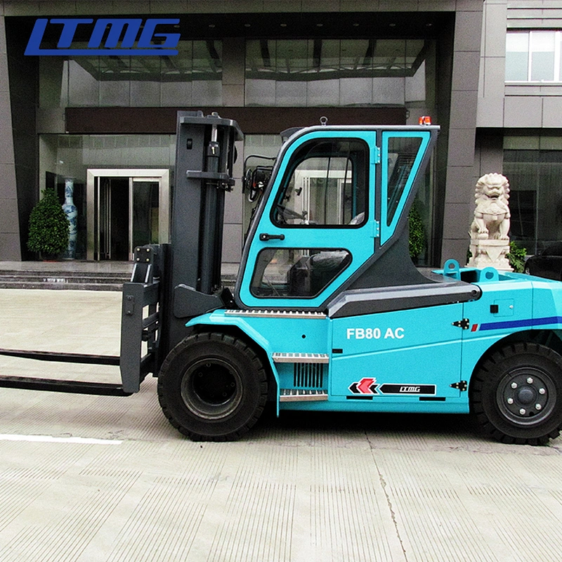 LTMG promotion 6 ton 7 ton 8 ton 10 ton 12 ton electric forklift battery forklifts with cab