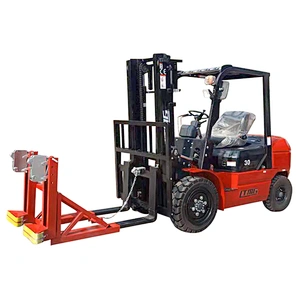 LTMG fork truck 3ton 4ton 5ton diesel forklift truck with drum clamp attachment for sale