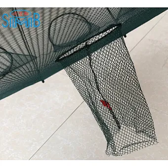 6 Holes Umbrella Folded Crayfish Trap Crawfish Traps Folding Crab Trap