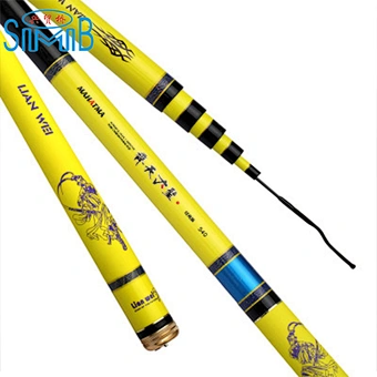 Carbon Fishing Rod 5m Yellow Rods for fishing Length adjustable
