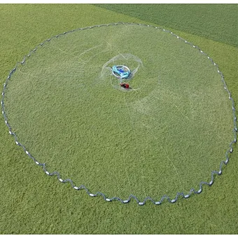 Fishing Cast Net with Lead Weight Aluminium Alloy Ring Hand Throwing Casting Net Small Mesh Radius 4FT Fishing Net