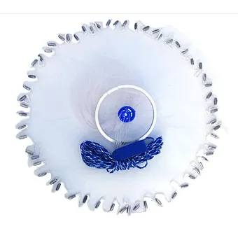 Monofilament Aluminium Alloy Ring  Radius 6ft Easy Hand Throwing Casting Net with Lead Sinker Small Mesh Fish Catching Net