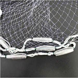 Monofilament Aluminium Alloy Ring  Radius 6ft Easy Hand Throwing Casting Net with Lead Sinker Small Mesh Fish Catching Net