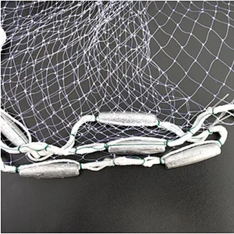 Monofilament Aluminium Alloy Ring  Radius 6ft Easy Hand Throwing Casting Net with Lead Sinker Small Mesh Fish Catching Net