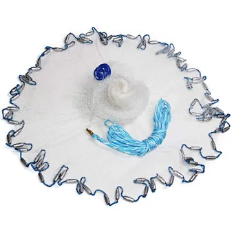 Japanese Style Casting  Net 8FT Radius Fishing Cast Nets Supplies with Competitive Price