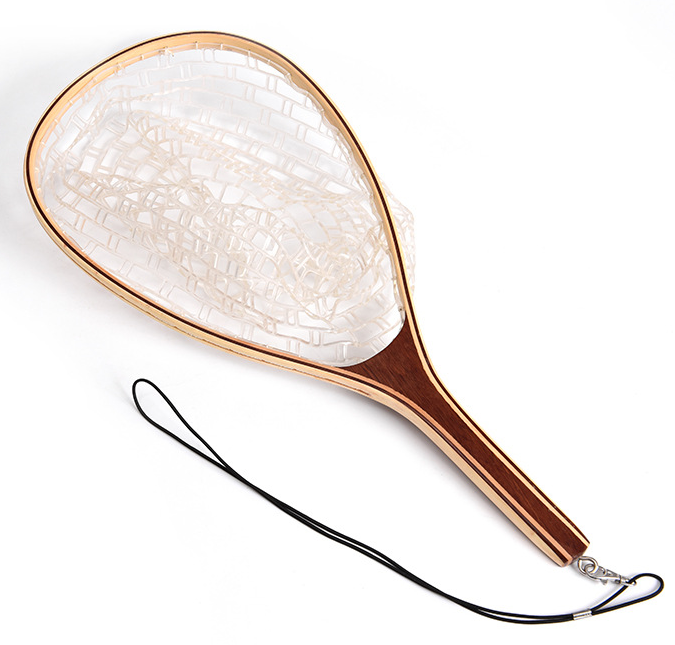 Wooden fishing landing net with high quality
