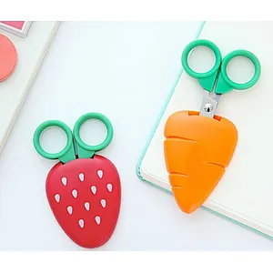 Factory supply spot fruit scissors magnetic scissors children banana strawberry grape shape scissors