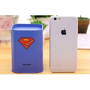 money box coin bank tin can Cartoon Superman Batman Captain America Transformer with low price