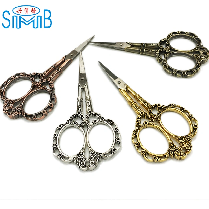 European style stainless steel classical plum scissors Exquisite dressing scissors ZAKKA handmade retro scissors
