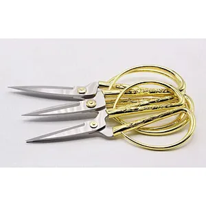 Alloy household stainless steel dragon and phoenix scissors hand-cut ribbon scissors gold pointed scissors wholesale