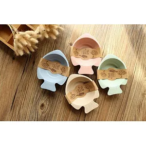 kids detached  bowl in high quality in low price wheat straw material heat resisting healthy