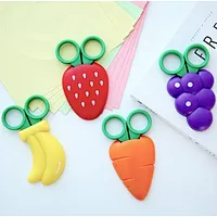 Factory supply spot fruit scissors magnetic scissors children banana strawberry grape shape scissors
