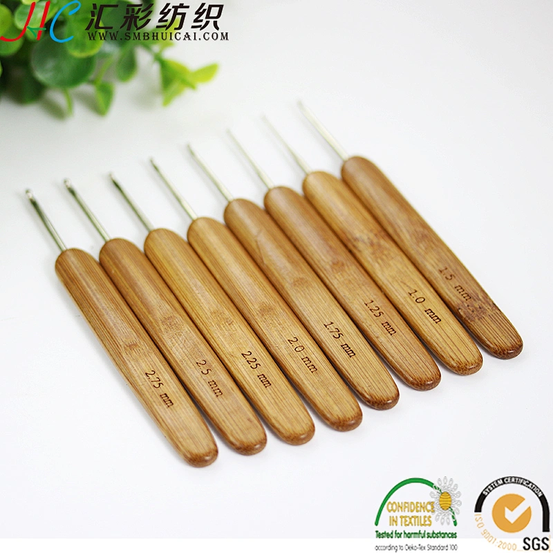 2019 China bamboo crochet hook 20pieces/set factory supply wholesale hook for crochet sweater hat sock