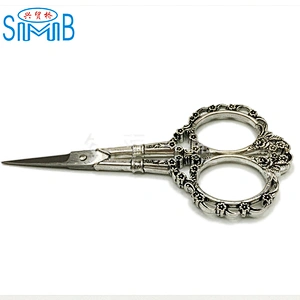 European style stainless steel classical plum scissors Exquisite dressing scissors ZAKKA handmade retro scissors