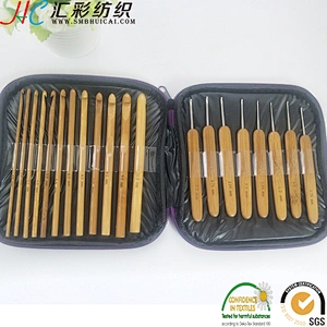 2019 China bamboo crochet hook 20pieces/set factory supply wholesale hook for crochet sweater hat sock