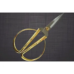 Alloy household stainless steel dragon and phoenix scissors hand-cut ribbon scissors gold pointed scissors wholesale
